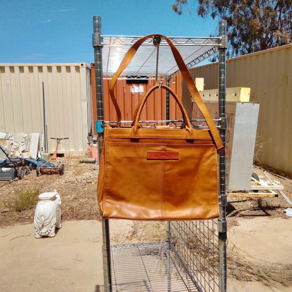 Fossil Leather Briefcase Computer Case *Stained &… - image 1